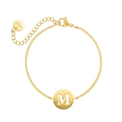 Finaste Statement initial armband goudkleurig Best