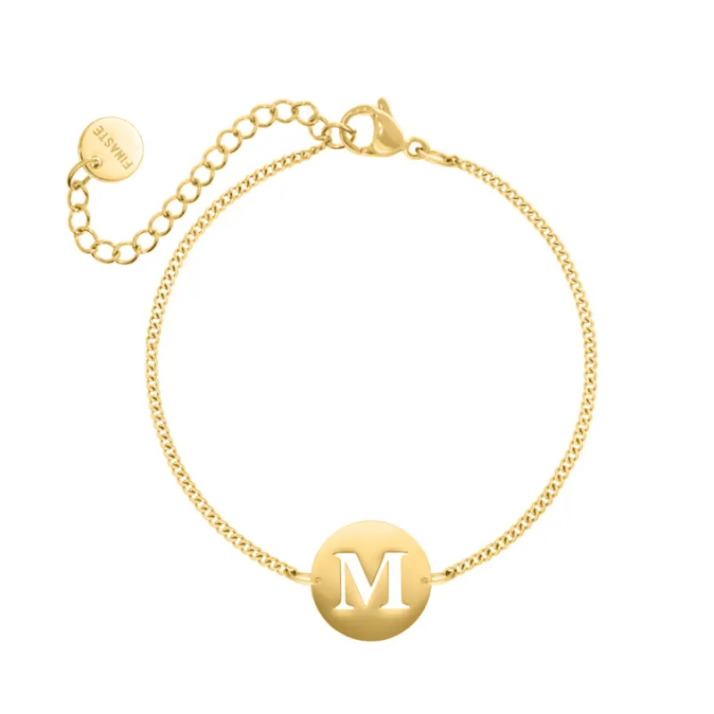 Finaste Statement initial armband goudkleurig Best