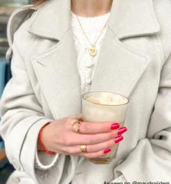 Finaste Statement initial ketting goudkleurig Outlet