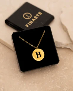 Finaste Statement initial ketting goudkleurig Outlet