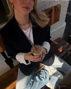Finaste Statement initial ketting goudkleurig Outlet