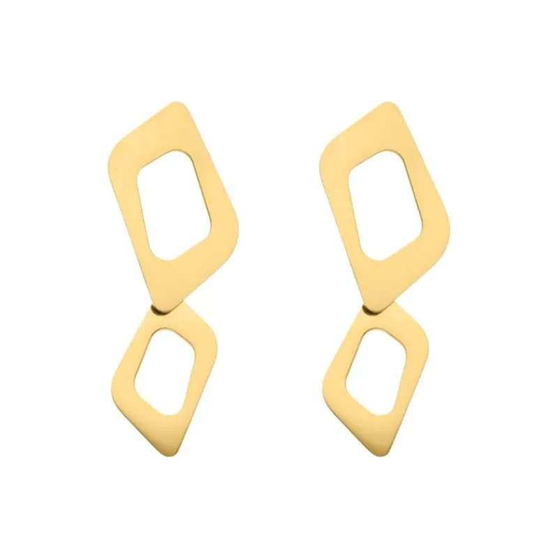 Finaste Statement oorhangers geometric goudkleurig Clearance