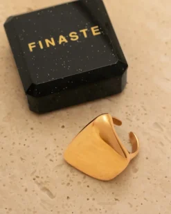 Finaste Statement ring goudkleurig Clearance
