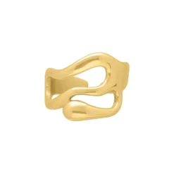 Finaste Statement ring organic goudkleurig New