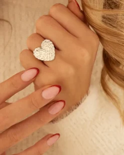 Finaste Statement ring vintage hart Fashion