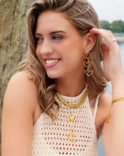 Finaste Statement snake chain necklace goldplated Hot
