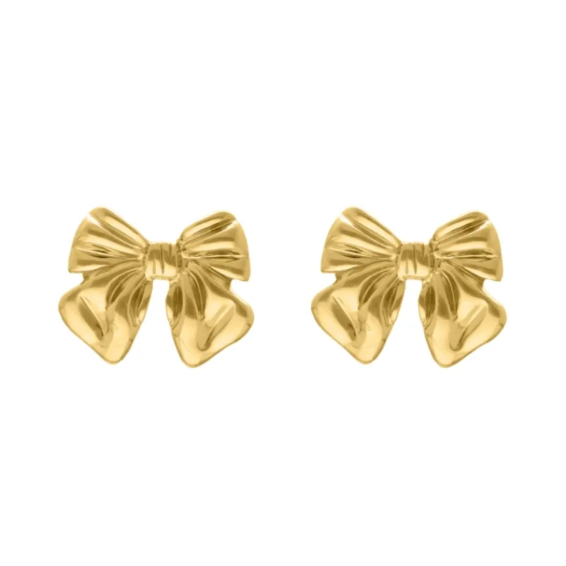 Finaste Strik oorbellen kleur goud Fashion