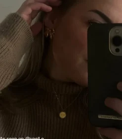 Finaste Strik oorbellen kleur goud Fashion