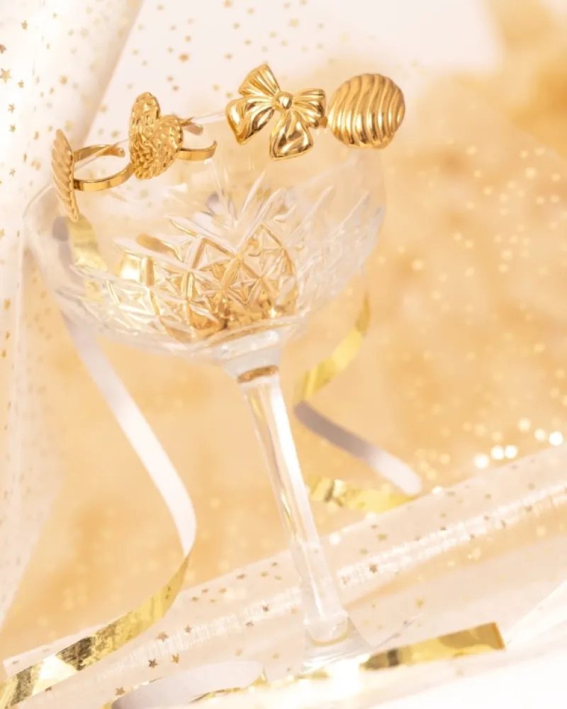 Finaste Strik ring goudkleurig Outlet