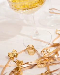 Finaste Strik ring goudkleurig Outlet
