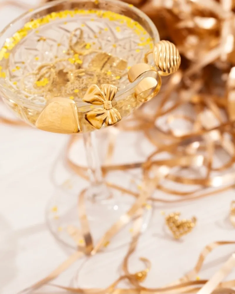 Finaste Strik ring goudkleurig Outlet