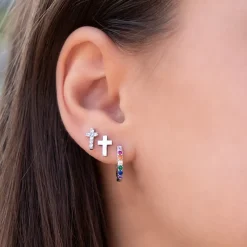 Finaste Stud oorbellen kruisje Discount