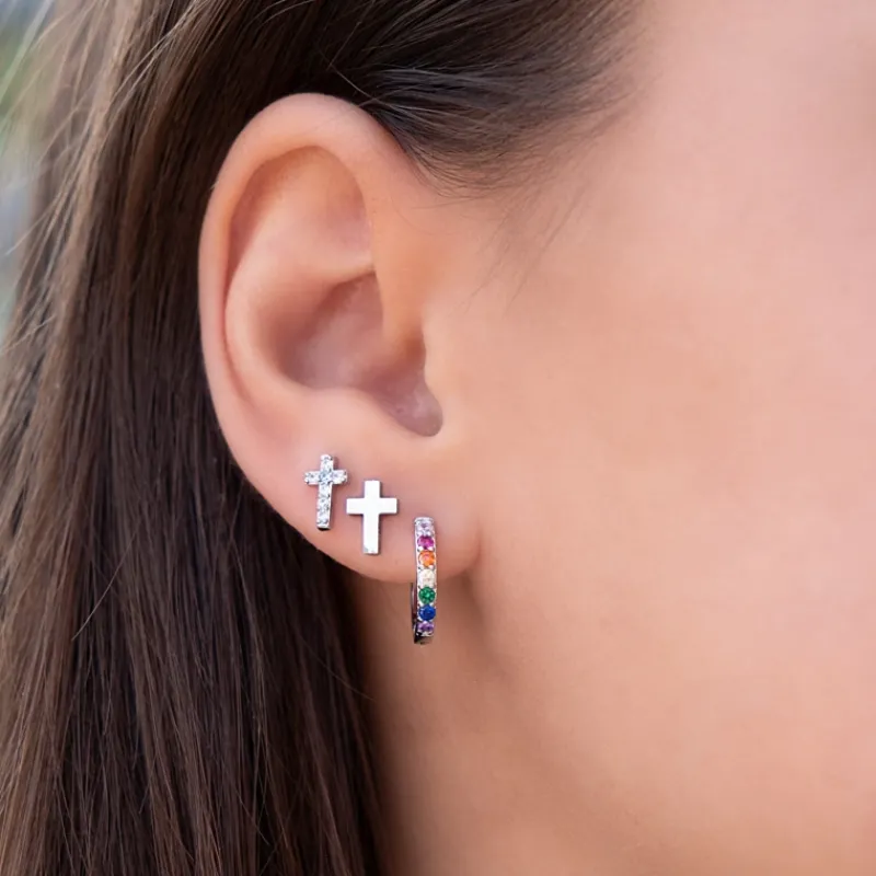 Finaste Stud oorbellen kruisje Discount