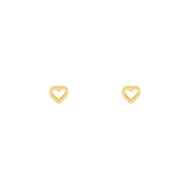 Finaste Stud oorbellen open hearts goudkleurig Outlet