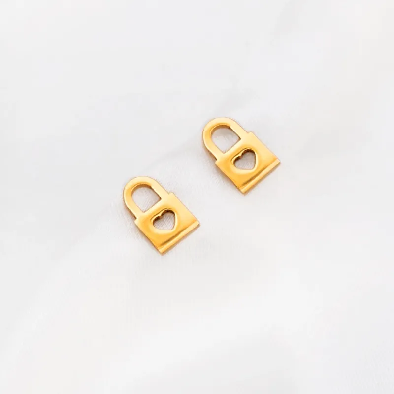 Finaste Stud oorbellen slotje kleur goud Online