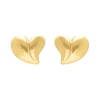 Finaste Stud oorbellen statement hart goudkleurig Best