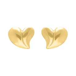 Finaste Stud oorbellen statement hart goudkleurig Best