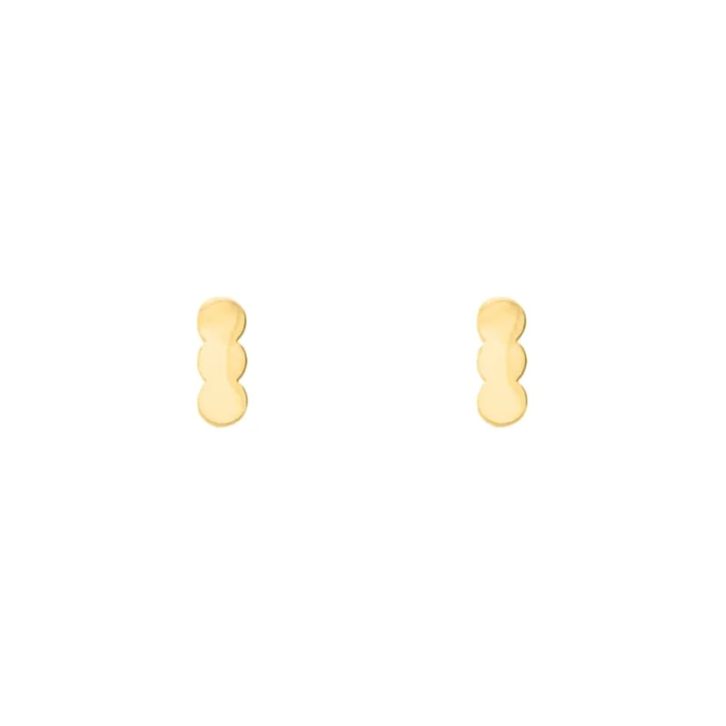 Finaste Stud oorbellen three dots goudkleurig Fashion