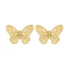 Finaste Stud oorbellen vlinder goudkleurig New
