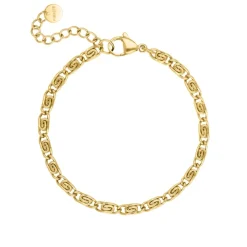 Finaste Swirl chain armband goudkleurig Outlet
