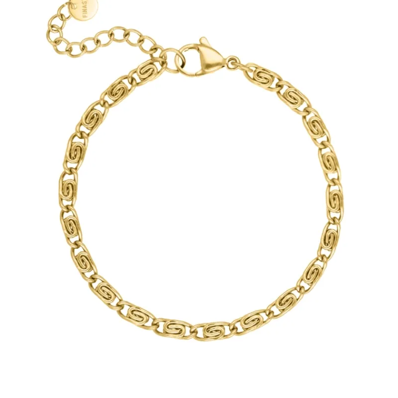 Finaste Swirl chain enkelbandje goudkleurig Fashion