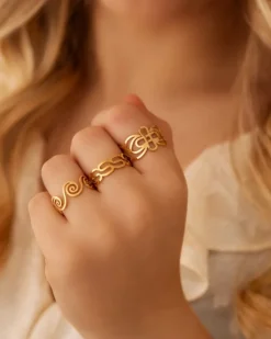 Finaste Swirl ring goudkleurig Online
