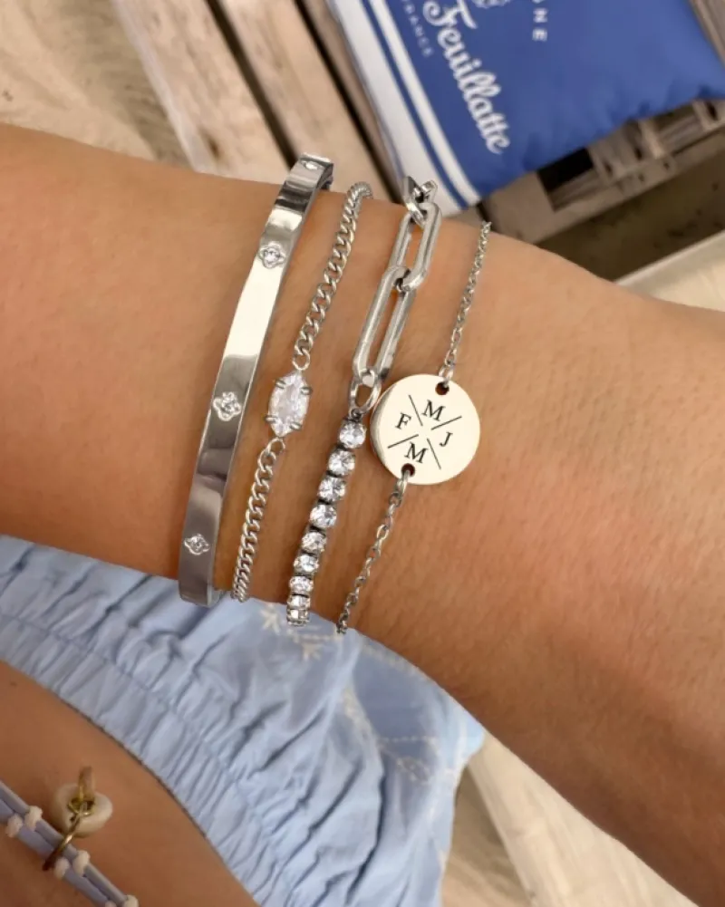 Finaste Tennis armband met schakels Outlet