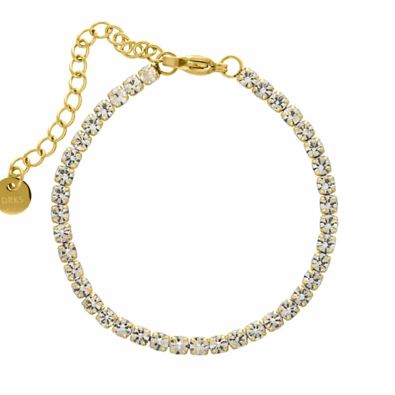 Finaste Tennis bracelet goud kleurig Best