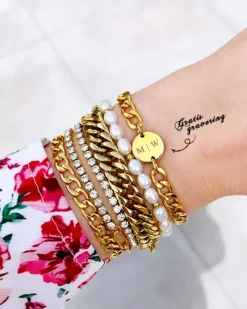 Finaste Tennis bracelet goud kleurig Best