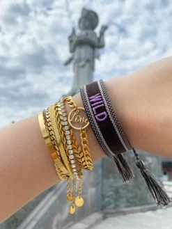 Finaste Tennis bracelet goud kleurig Best