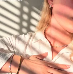 Finaste Tennis bracelet goud kleurig Best