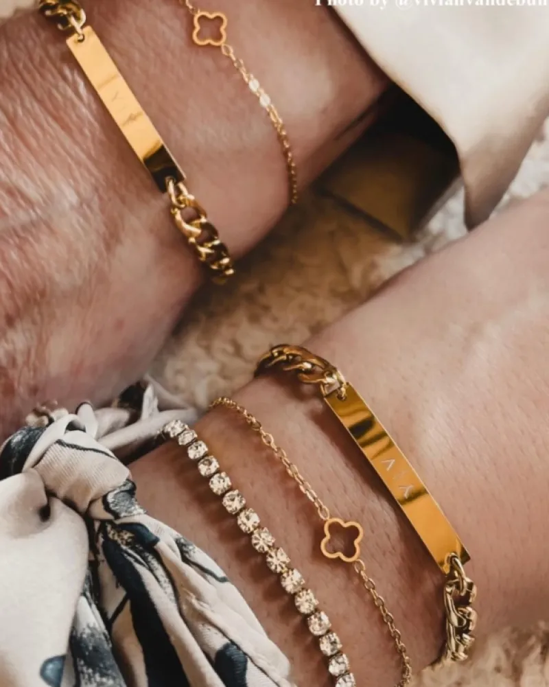Finaste Tennis bracelet goud kleurig Best