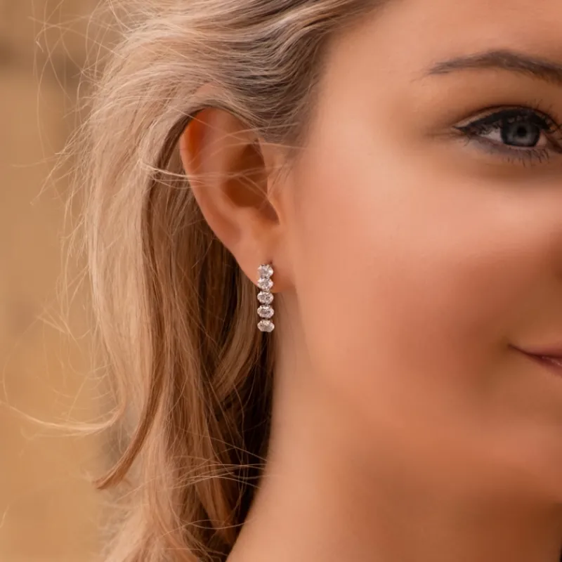 Finaste Tennis earrings oval Sale