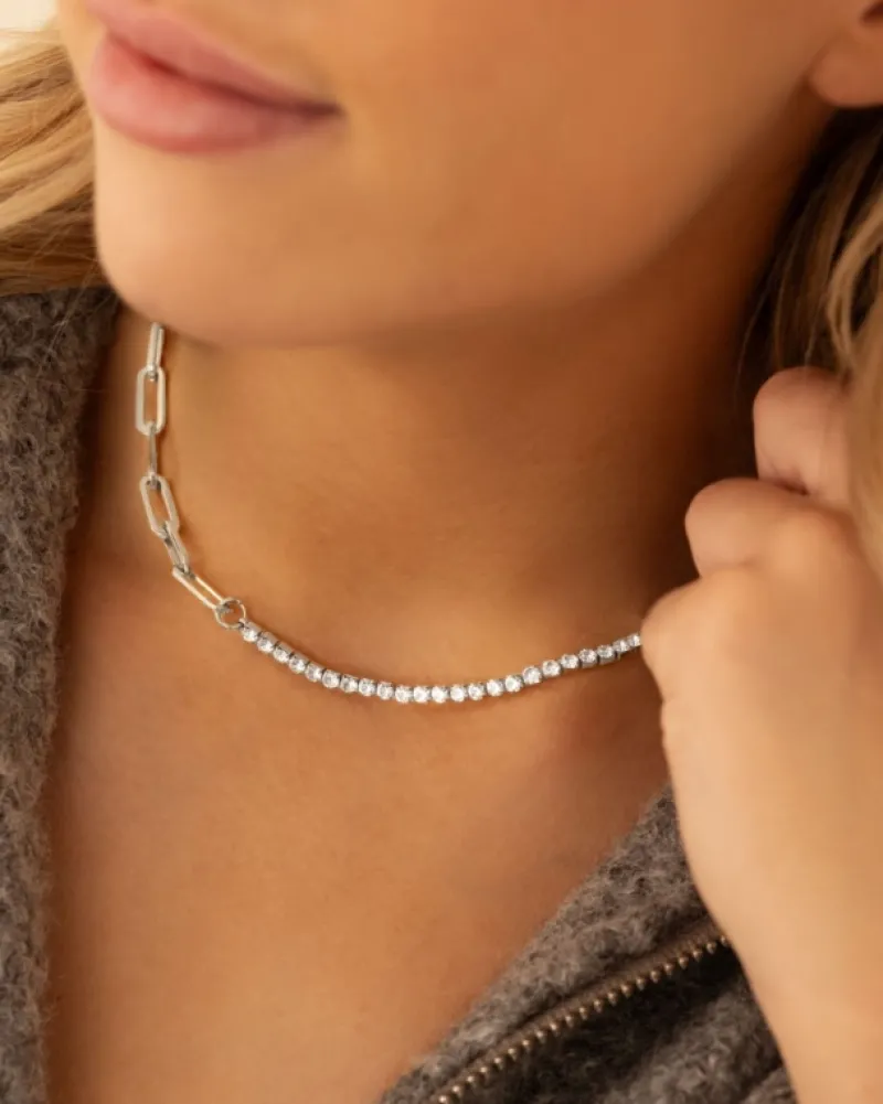 Finaste Tennis ketting met schakels Sale