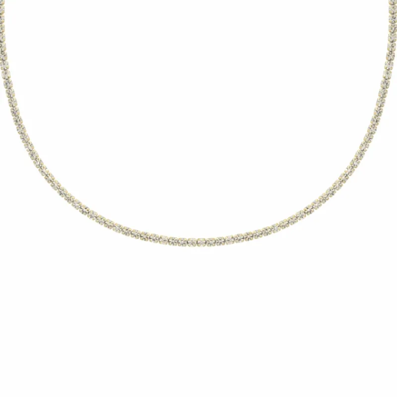 Finaste Tennis necklace goud kleurig Hot