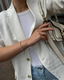 Finaste Tennis necklace goud kleurig Hot