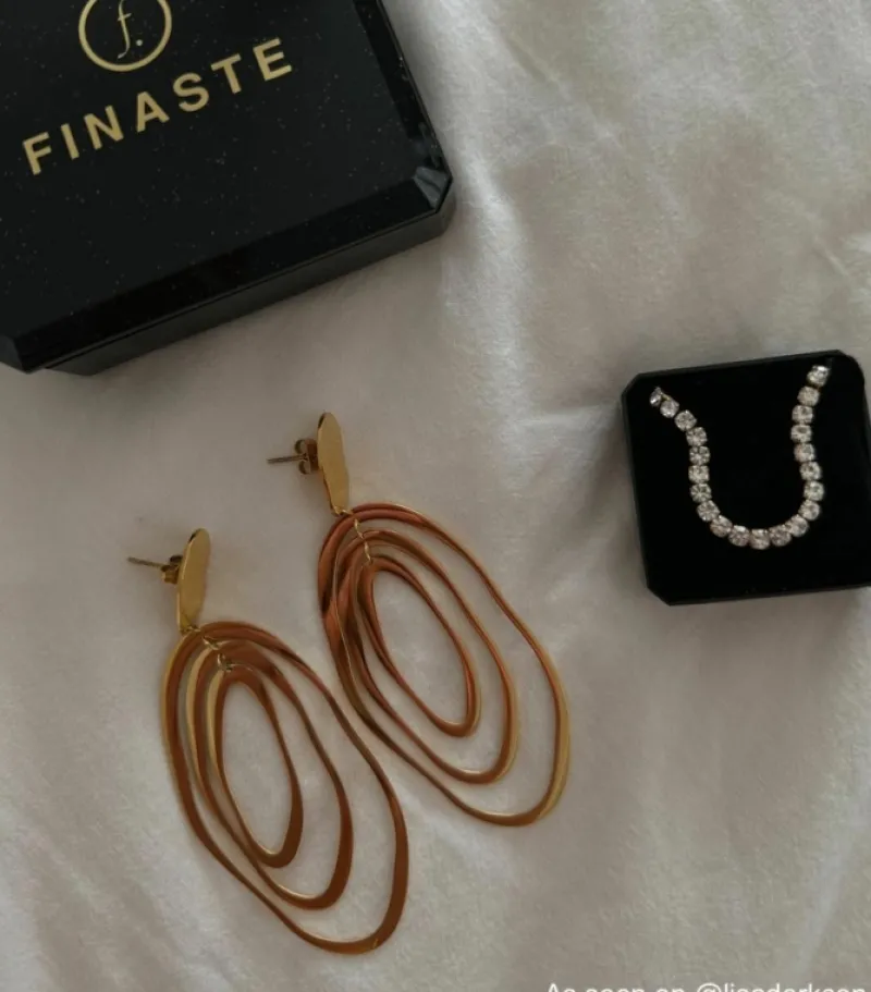 Finaste Tennis necklace goud kleurig Hot