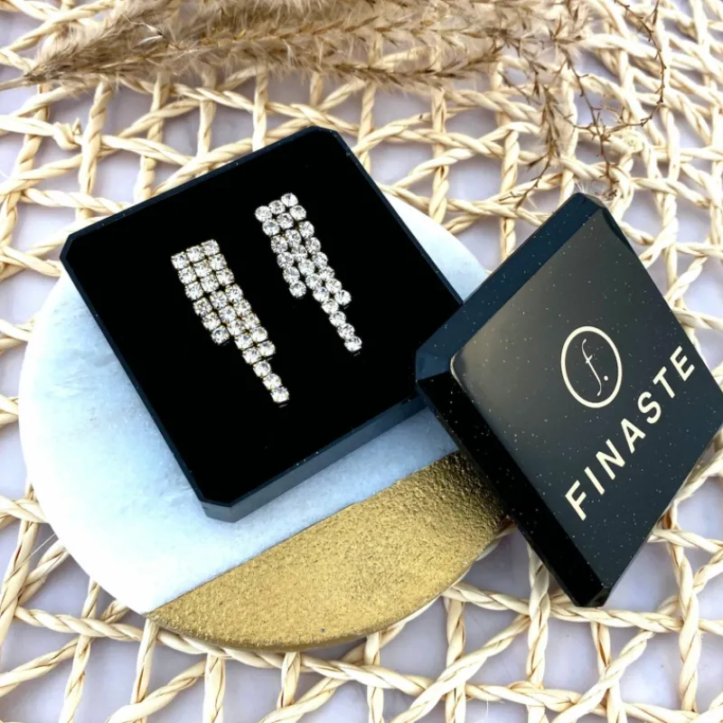 Finaste Tennis oorbellen luxury goud kleurig Fashion