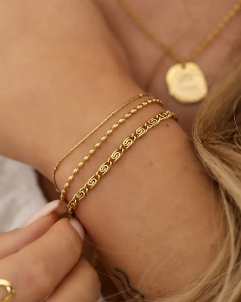 Finaste Tiny chain armband goudkleurig Outlet