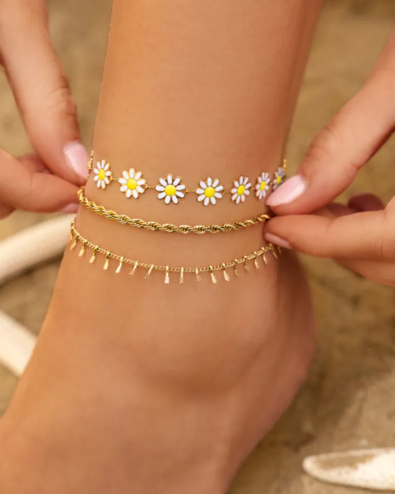 Finaste Treasure twist enkelbandje goudkleurig New