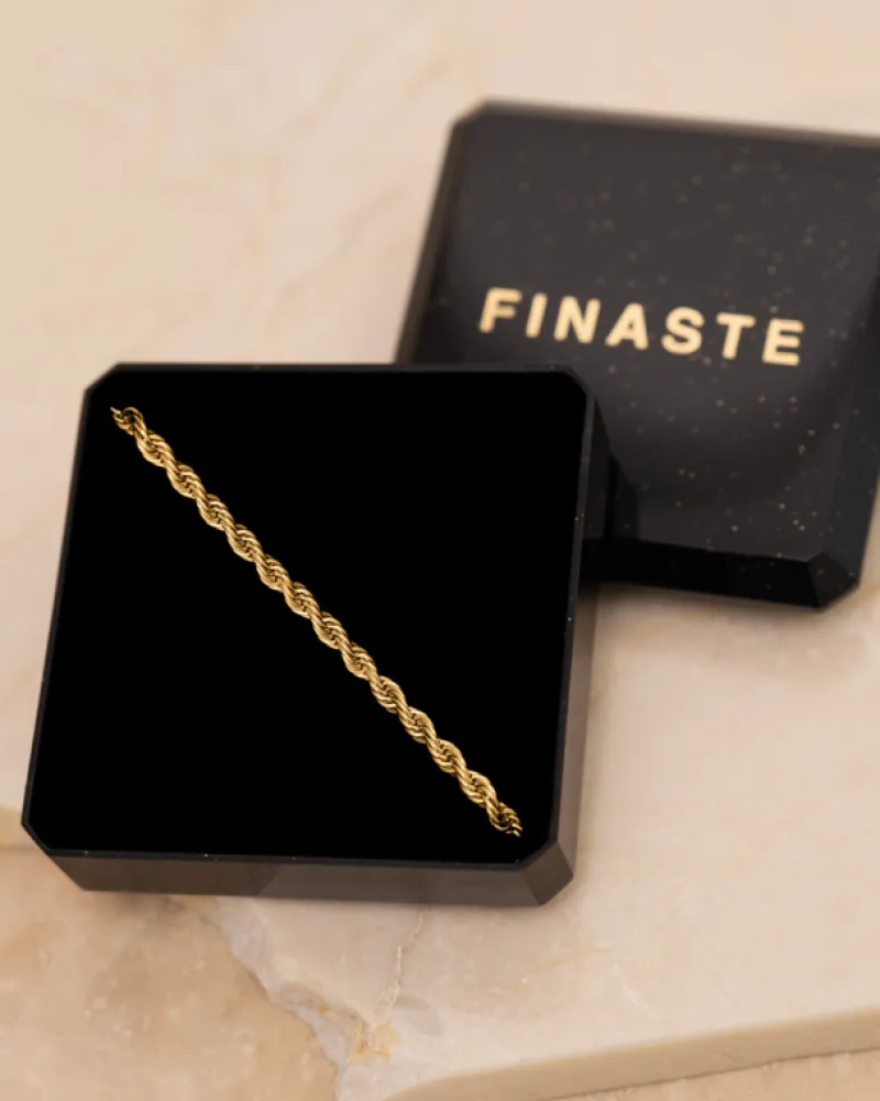 Finaste Treasure twist enkelbandje goudkleurig New