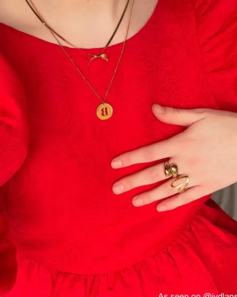 Finaste Trendy bow necklace goudkleurig Discount