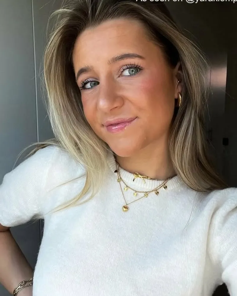 Finaste Trendy bow necklace goudkleurig Discount