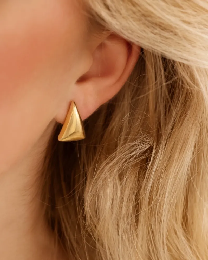 Finaste Triangle oorbellen goudkleurig Clearance