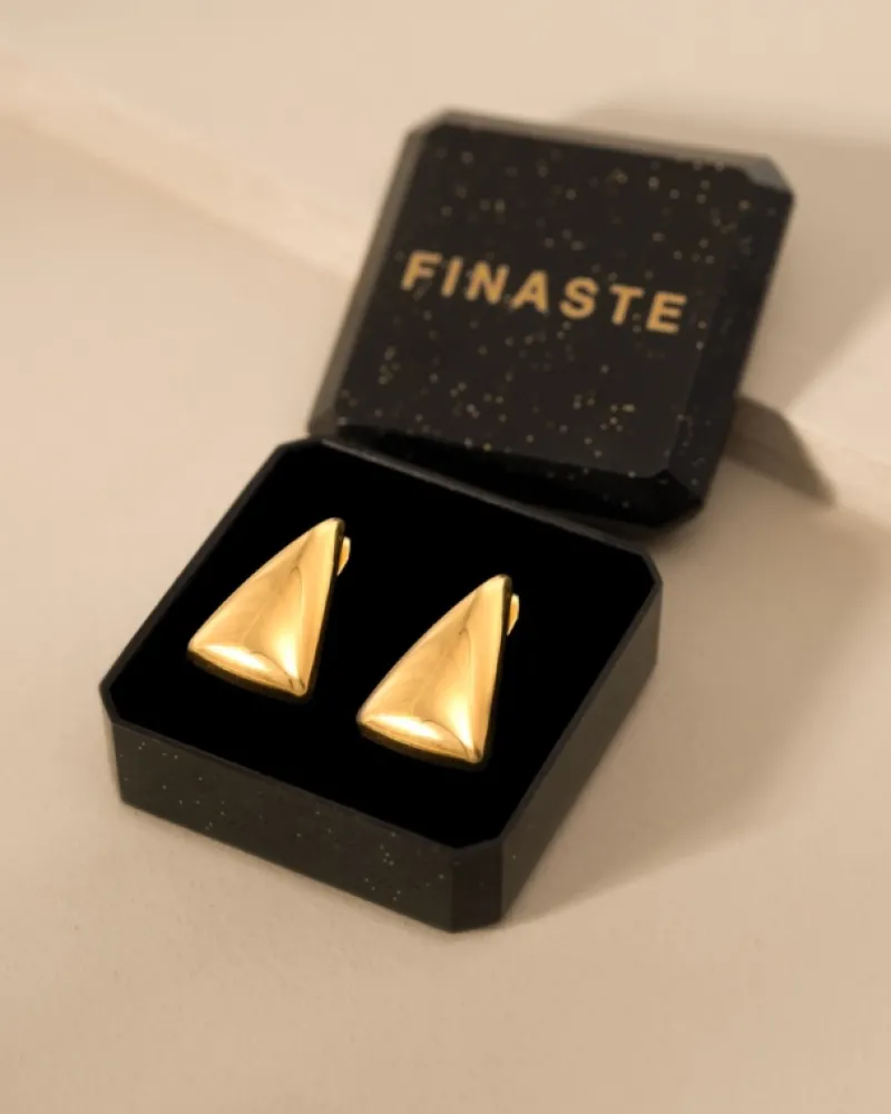 Finaste Triangle oorbellen goudkleurig Clearance