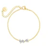 Finaste Triple gem bracelet goldplated New