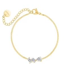 Finaste Triple gem bracelet goldplated New