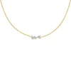 Finaste Triple gem necklace goldplated Online