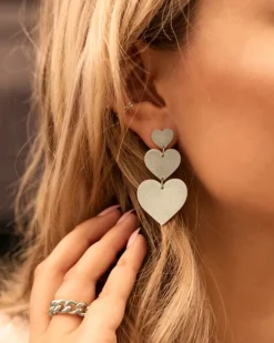 Finaste Triple heart earrings New