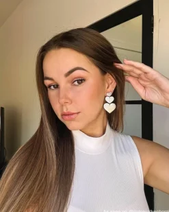 Finaste Triple heart earrings New